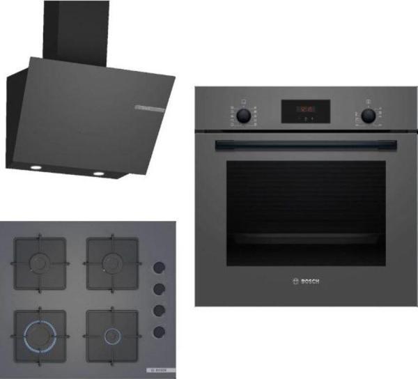Bosch HBF512BH1T-POP7C9P30O-DWK66PJ70T Ankastre Gri 3 Lü Set 306 - Image 1