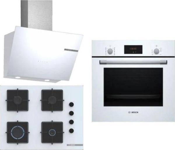 Bosch HBF512BW1T - POP7C2P30O - DWK66PJ20T Beyaz Ankastre Set - Image 1