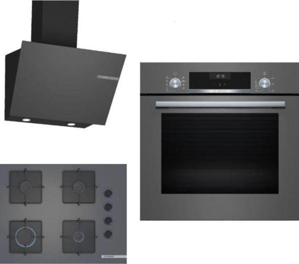 Bosch HBF534EH3T-POP6C9P30O-DWK66PJ70T Ankastre Gri 3 Lü Set 309 - Image 1