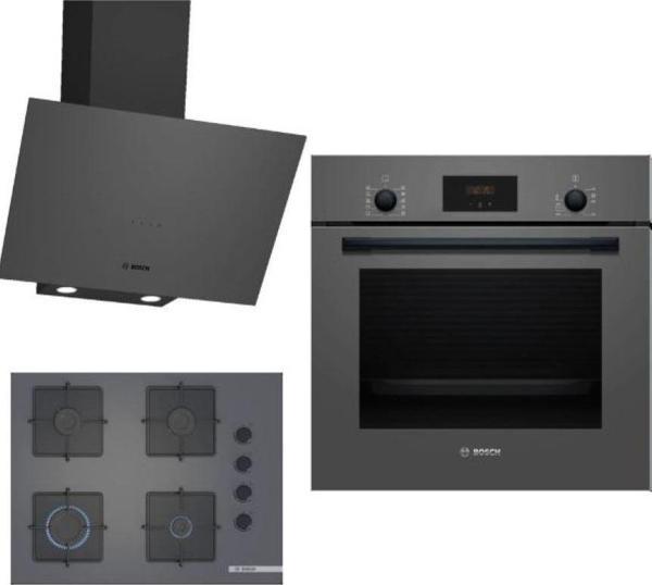 Bosch HBF512BH1T-POP7C9P30O-DWK64PJ70T Ankastre Gri 3 Lü Set 310 - Image 1