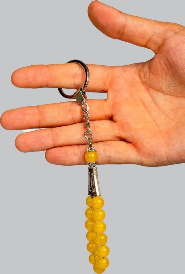 Küre Limon Renk Tesbih Anahtarlık - Image 1