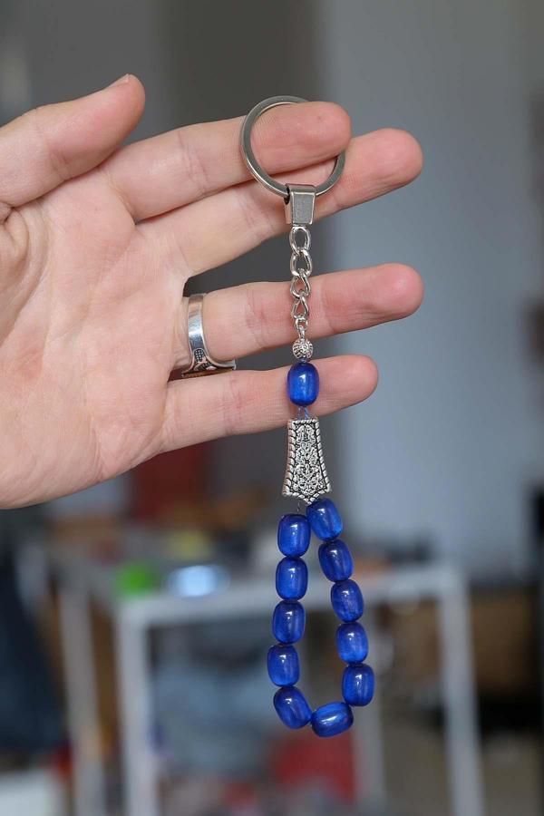 Mavi Sedefimsi Renk Tesbih Anahtarlık - Image 1