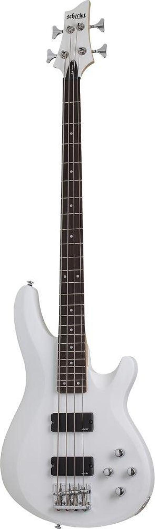 Schecter C-4 Deluxe Bas Gitar (Satin White) - Image 1