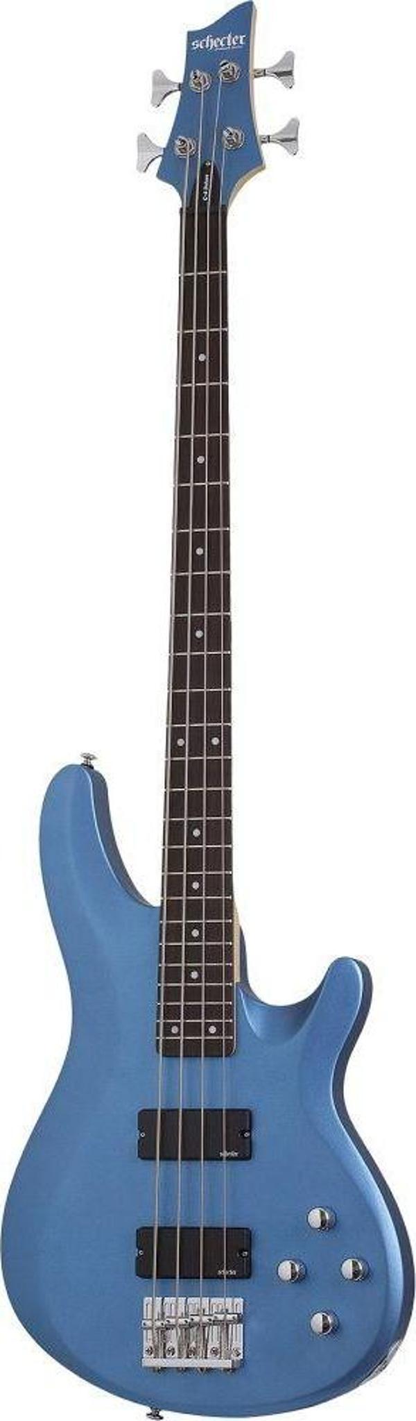Schecter C-4 Deluxe Bas Gitar (Satin Metallic Blue) - Image 1