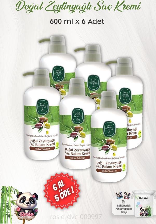 6 AL 5 ÖDE Eyüp Sabri Tuncer Doğal Zeytinyağlı Saç Kremi 600 ml ve ROSIE - Image 1
