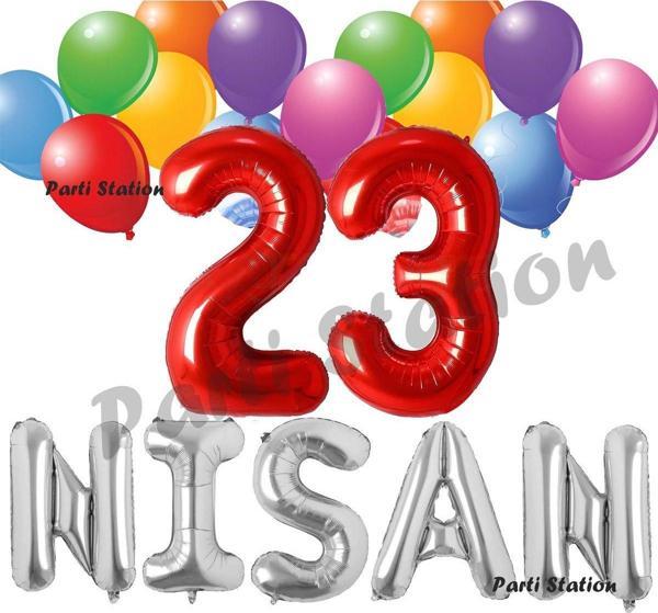 Parti Station 23 Nisan Balon Set Türk Bayrağı Balon 23 Nisan Süsleme Malzeme 23 Nisan Parti Seti 6 - Image 1