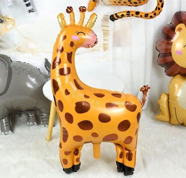 Parti Station 1 Adet Safari Konsept Sevimli Zürafa Folyo Balon Giraffe Balloon 95 Cm - Image 1