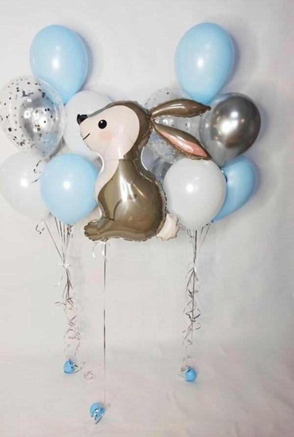 Parti Station Woodland Tavşan Balon Set Tavşan Konsept Balon Buketi Doğum Günü Balon Set - Image 1