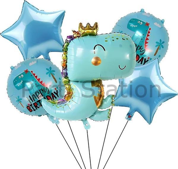 Parti Station Yeşil Dinozor Balon Set Sevimli Dinozor Konsept Doğum Günü Balon Balon Set - Image 1