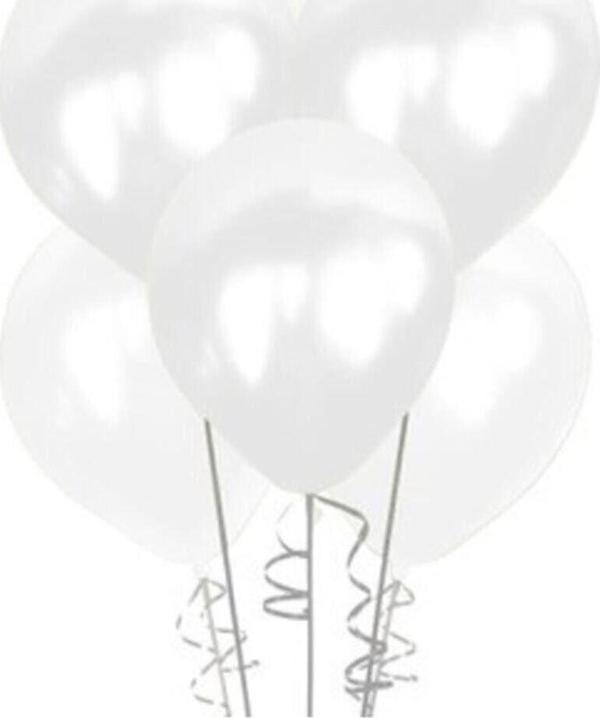 Parti Station Beyaz Balon 10 Adet - Image 1