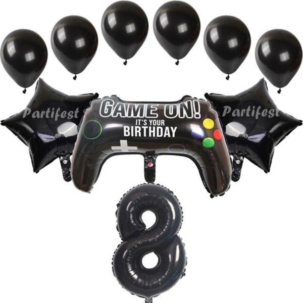 Parti Station Gamer Oyuncu Oyun Konsolu Yaş Folyo Balon Seti Gamer Oyuncu Playstation Konsept Doğum Günü - Image 1