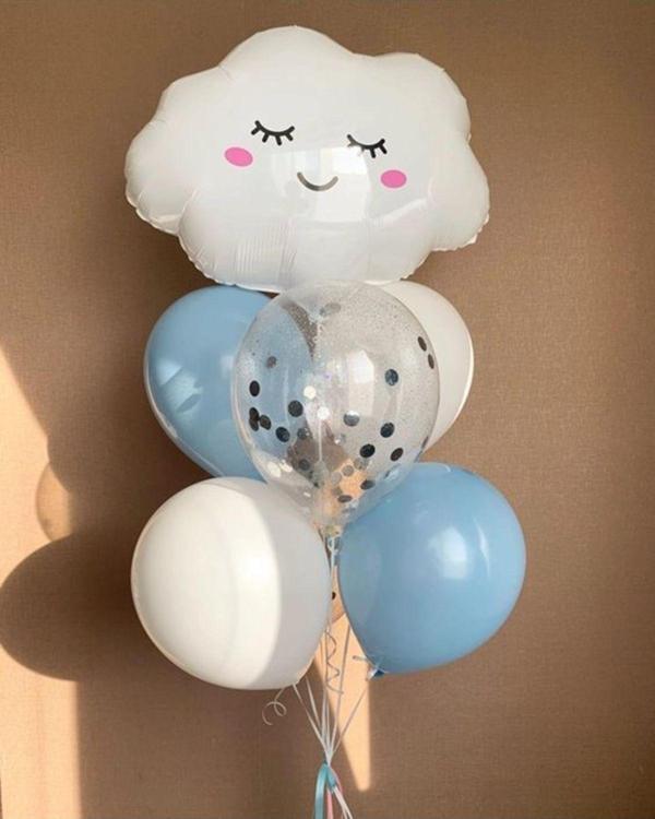 Parti Station Bulut Balon Set Bulut Konsept Balon Buketi Gökyüzü Doğum Günü Balon Set - Image 1