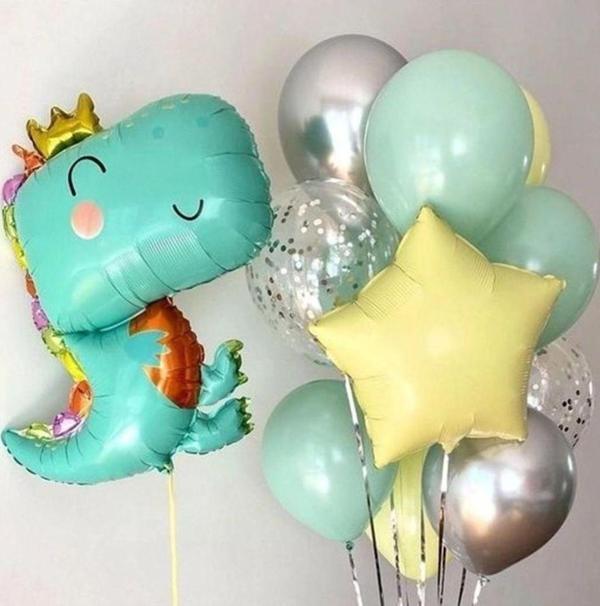 Parti Station Dinozor Konsept Sevimli Dinozor Balon Set Dinosaur Balloon Birthday Party Set - Image 1