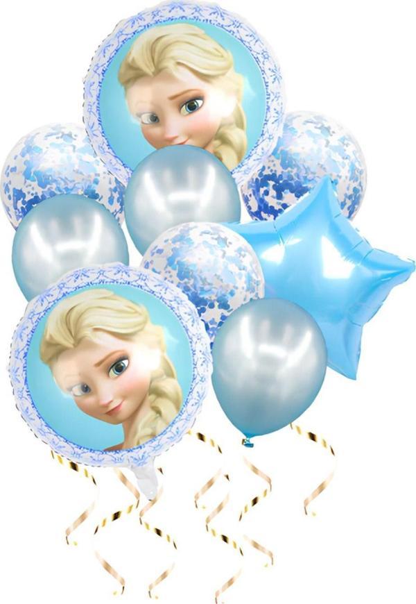 Parti Station Frozen Elsa Karlar Ülkesi Balon Seti Frozen Konsept Frozen Elsa Doğum Günü Balon Buketi - Image 1