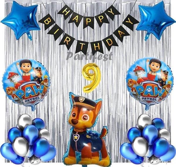 Parti Station Paw Patrol Balon Seti Paw Petrol 9 Yaş Balon Seti Paw Patrol Doğum Günü Set Paw Patrol Chase - Image 1