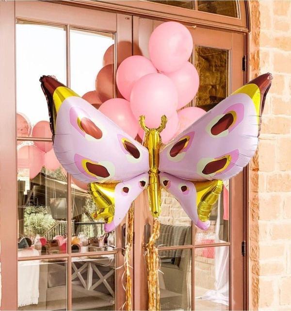 Parti Station Kelebek Kanat Folyo Balon Büyük Boy Giyilebilir Kelebek Folyo Balon 1 Adet 120X90 Cm - Image 1