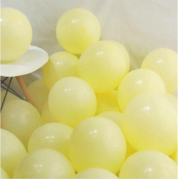 Parti Station Makaron Balon Sarı 12İnç (5Adet) - Image 1