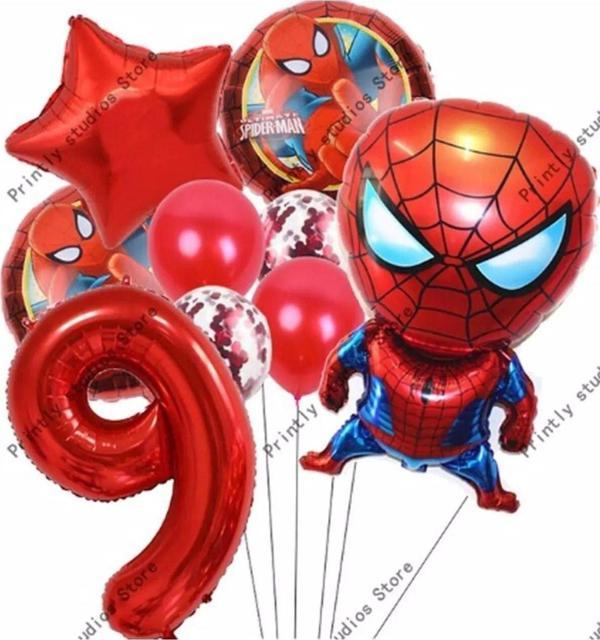 Parti Station Spiderman Örümcek Adam Konsept 9 Yaş Balon Set Spiderman Örümcek Adam Konsept Doğum Günü Set - Image 1