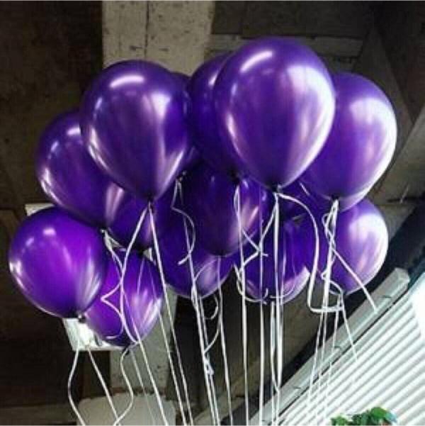 Parti Station Mor Balon Violet Renk Balon Lateks Balon Doğum Günü Balonu Mor Renk 10 Adet - Image 1