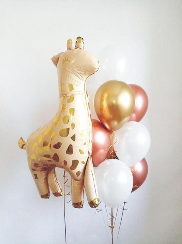 Parti Station Safari Zürafa Konsept Balon Set Sevimli Zürafa Balon Buketi Doğum Günü Balon Set - Image 1