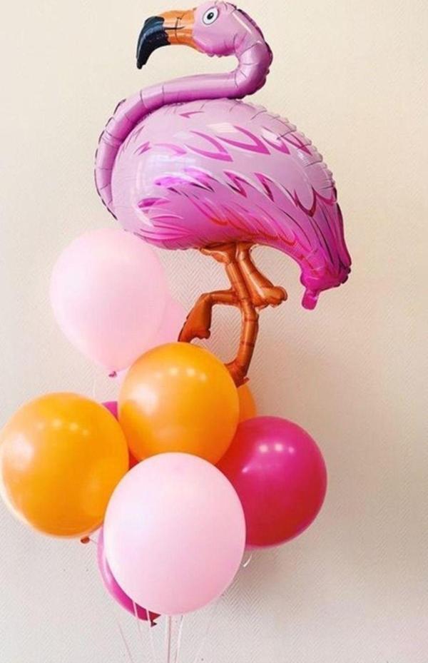 Parti Station Tropikal Konsept Flamingo Balon Set Flamingo Balon Buketi Doğum Günü Balon Set - Image 1