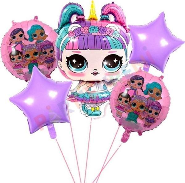 Parti Station Unicorn Lol Surprise Balon Seti Lol Bebek Balon Seti Lol Doğum Günü Parti Seti - Image 1