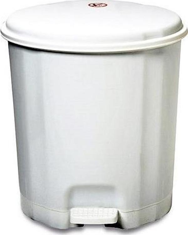 Motek Elit Pedallı Plastik Çöp Kovası İç Kovalı 6 LT Beyaz - Image 1