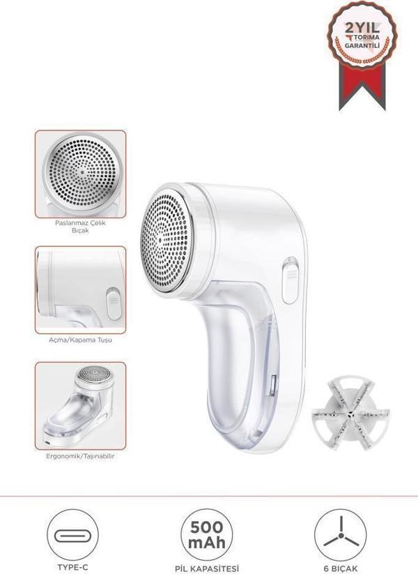 Torima 708 Exstra Bıçaklı Şarjlı Tüy Temizleme ve Tiftik Temizleme Makinesi - Image 1