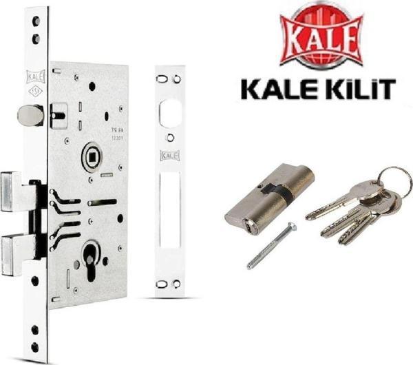 Kale Kilit 292R Champion Kancalı Monoblok Çelik Kapı Gömme Kilidi + Sn 68Mm Nikel Barel 3 Anahtarlı - Image 1