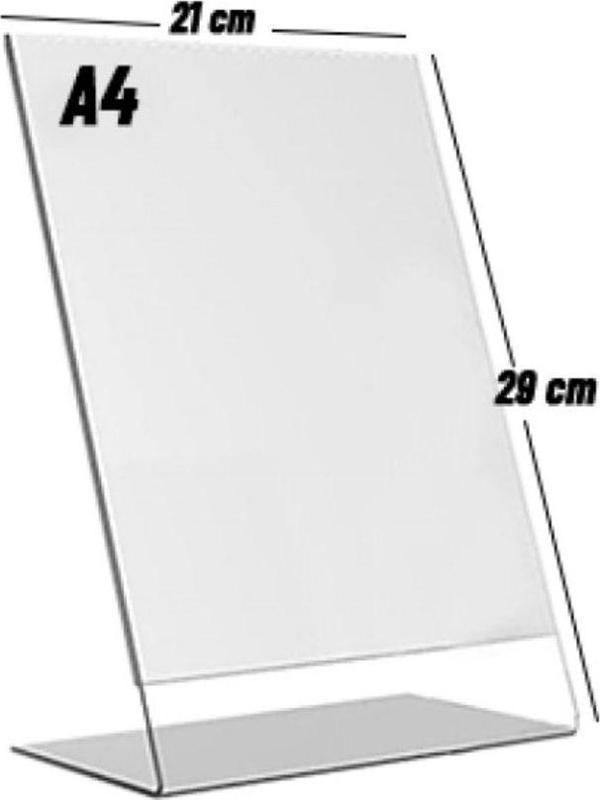 Masterpol A4 L Tipi Dikey Pleksi Föylük - Broşürlük - Etiketlik - Image 1