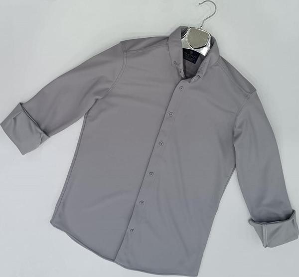 Panotti Slim Fit Uzun Kol Örme Erkek Gömlek - Image 1