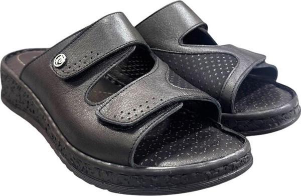 Pierre Cardin Çift Bantlı Deri Kemik Çıkıntısı Bayan Terlik - Image 1