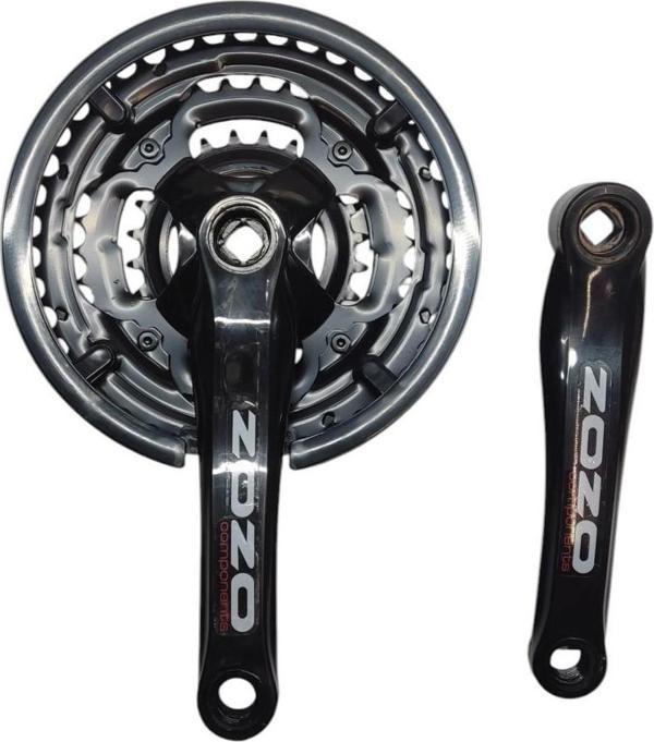 Zozo Bisiklet Aynakol Sağ Sol Takım 3 Lü Dişli- 24/34/42Tx170mm XC100-(SP16-TS540P) Siyah Renk - Image 1