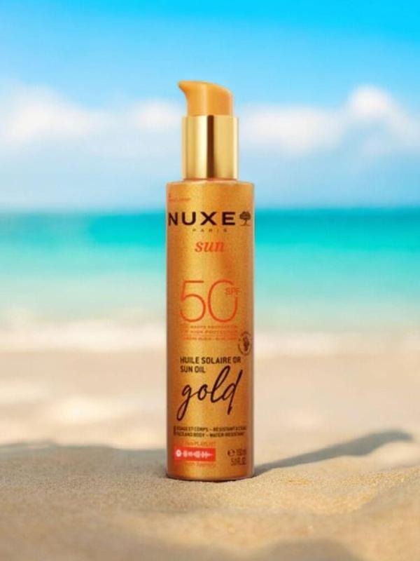 Nuxe Sun Gold OR Huile SPF50 Işıltılı Bronzlaştırıcı Yüz Ve Vücut Yağı 150ml - Image 1