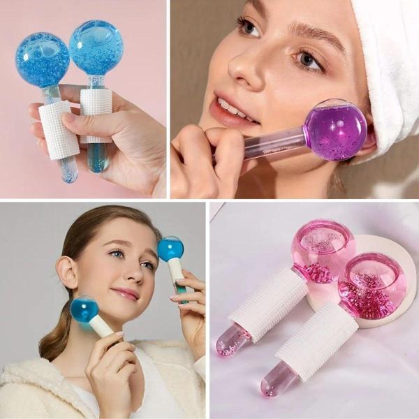BUFFER® Buz Küre Yüz ve Göz Soğuk Masaj ve Terapi Topu Leke Önleyici Cilt Bakımı Göz Altı Terapi Top - Image 1