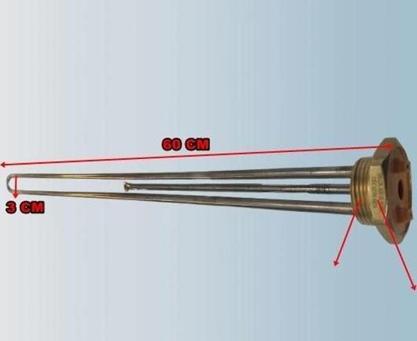 ENDER 1-1/4" inç 60cm 3000w Krom Güneş Enerjisi ve Termosifon Rezistansı 220v 8.5 Q Cr-Ni - Image 1