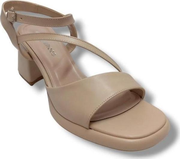 Erbay 402-25 Deri Anatomik Kalın Topuklu Kadın Sandalet - Image 1