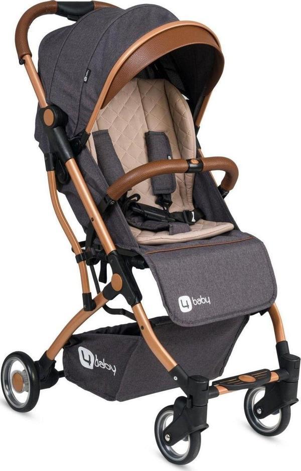 4 Baby Ab-420 Drone Gold Kabin Travel Lüks Bebek Arabası Antrasit - Image 1