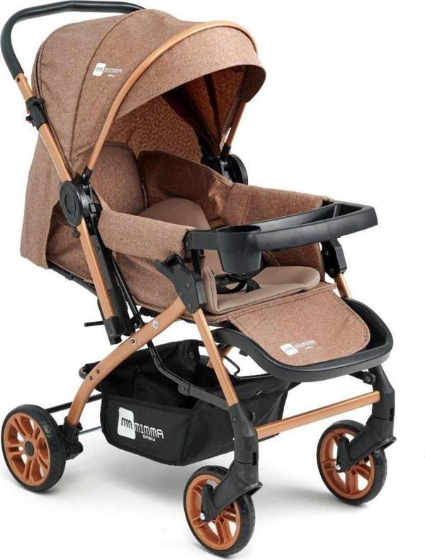 Mimma Baby Mb-140 Life Gold & Siyah Çiftyönlü Bebek Arabası & Taşıma Puset - Image 1