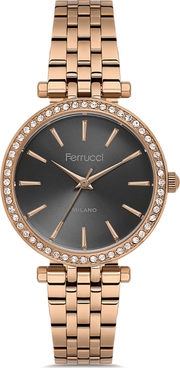 Ferrucci FER.03419M.02 Çelik Kordon Kadın Kol Saati - Image 1