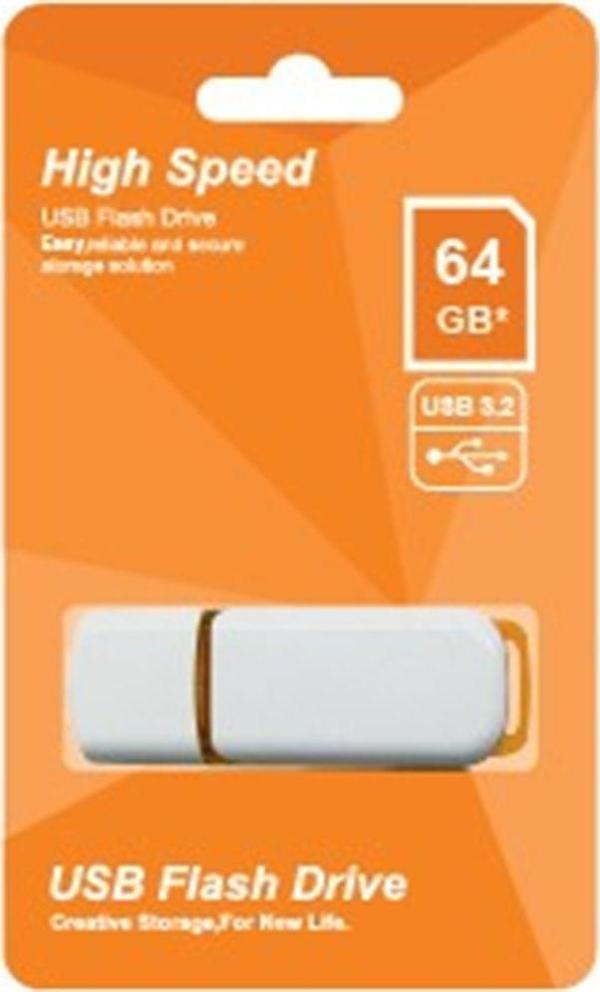 Elba 64GB Plastik Beyaz-Turuncu 3.2 USB Flash Bellek - Image 1