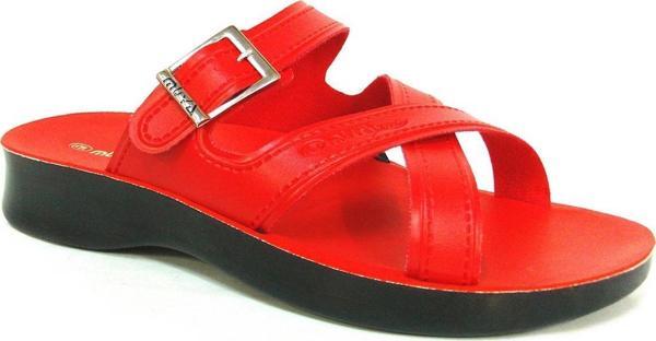 Muya Kırmızı Tokalı Anatomik Comfort Terlik - Image 1