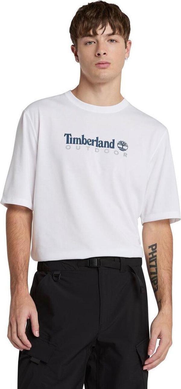Timberland UV-PROTECTION LOGO SHORT SLEEVE TEE Erkek Tişört TB0A5SFX1001 - Image 1