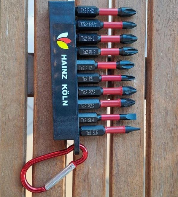 Depolife Bits Uç Matkap Ucu Tornavida Ucu Vidalama Ucu Yıldız Profesyonel 10 Lu Ph2 Pz2 Anahtarlıklı - Image 1
