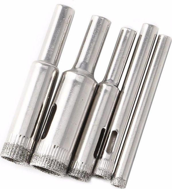 Depolife Cam Fayans Delme Mermer Granit Yuvarlak Delik Panç Elmas Uçlu Yuvarlak Açma Karot 5Parça5/6/8/10/12 - Image 1