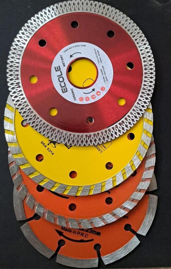 Depolife Mermer Granit Seramik Beton Taş Kesici Disk Seti 115Mm Kesme Daire Disk Bıçak Takımı 4 Parça - Image 1