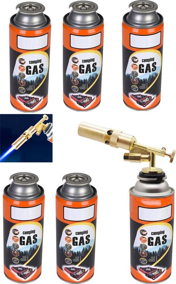 Depolife Tamirci Kaynak Şalama Pürmüz Yüksek Alevli Çakmak Metal Kafa Pürmüs 5Li Kamp Gazı Çakmaklı Torch Set - Image 1