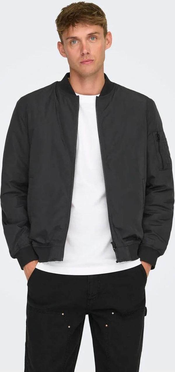 Only & Sons Erkek Siyah Bomber Ceket - 22023287 - Image 1