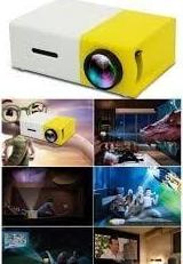 Mini Portatif Taşınabilir HDMI / USB / SD Kart LED Ultra HD Ev Sinema Sistemi Projeksiyon Cihazı  - Image 1