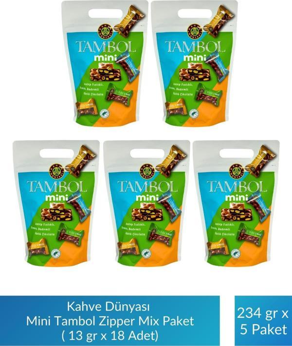 Kahve Dünyası Mini Tambol Zipper Mix Paket 13 gr x 18 Adet x 5 Paket - Image 1
